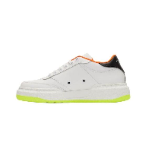 Paul Smith Hackney Flourescent Sole Sneaker White 8 NWT - Picture 2 of 5